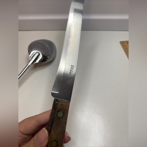 Vintage Ekco Knife 8” Blade Slicer And Two Servings Spoon - Picture 10 of 16